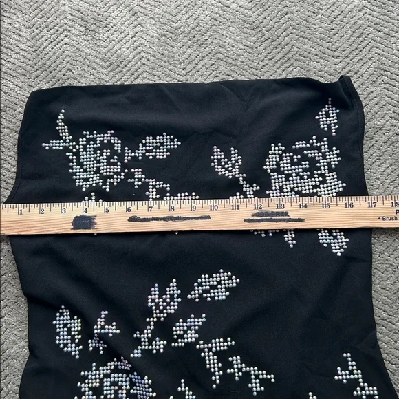 SHEIN BAE Rhinestone Floral Pattern Split Thigh Cami Dress Size Large - Picture 12 of 13